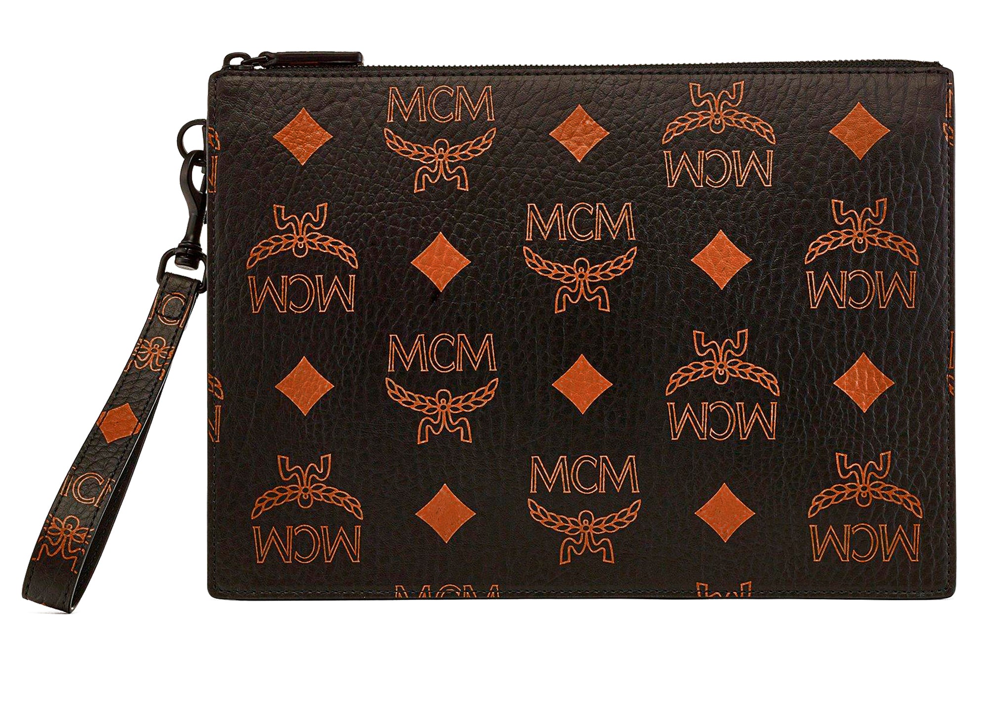 MCM Women's Aren Vintage Monogram Fabric Flat Pouch