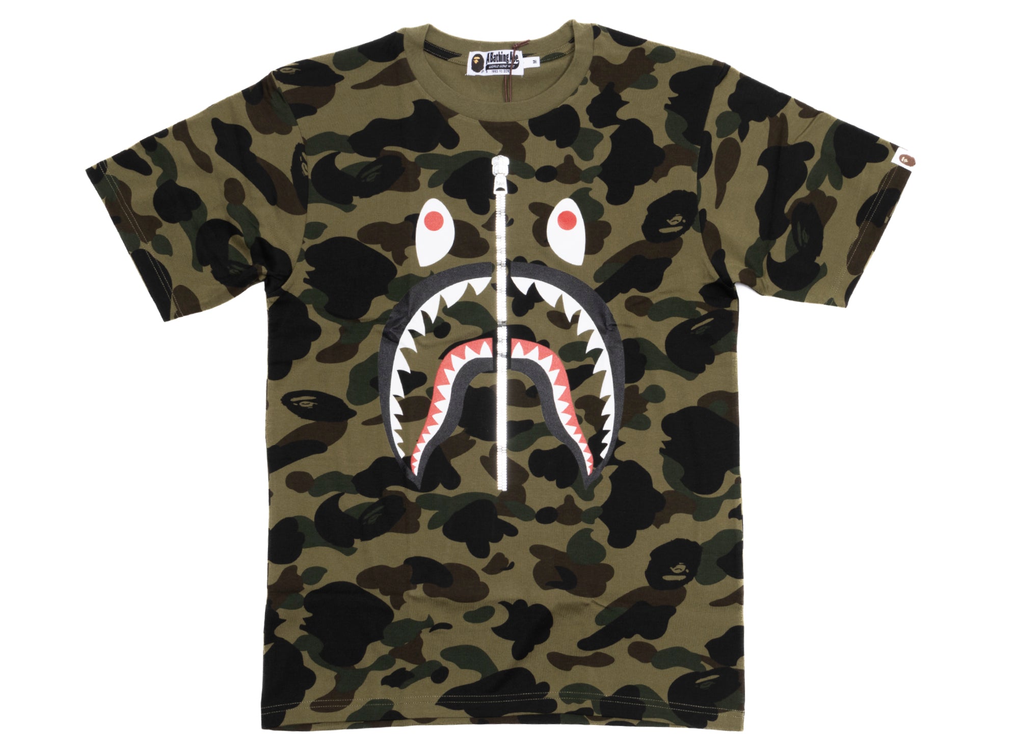 A Bathing Ape Bape Zipper S/S Tee in Green Camo – Oneness Boutique