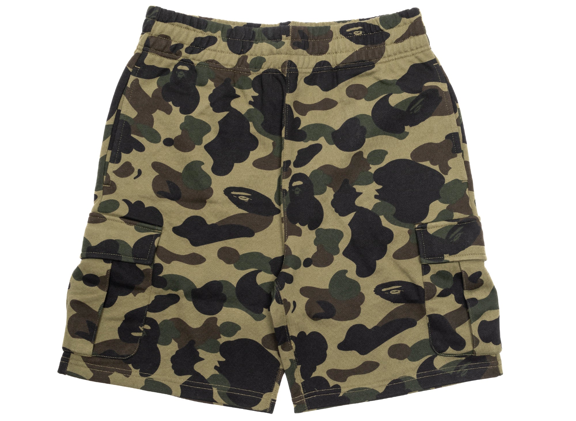 A Bathing Ape 1st Camo 6 Pocket Sweat Shorts in Green – Oneness