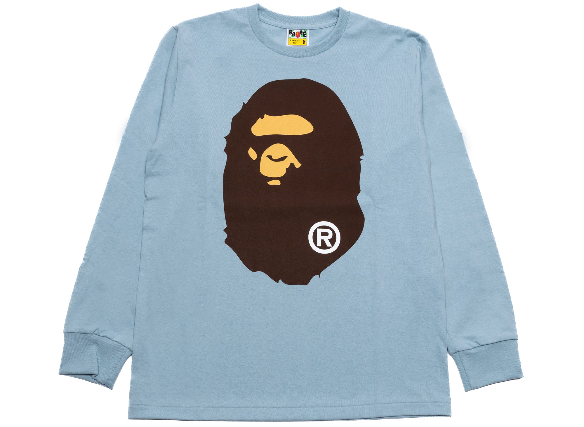 A Bathing Ape Big Ape Head L/S Tee in Sax xld – Oneness Boutique