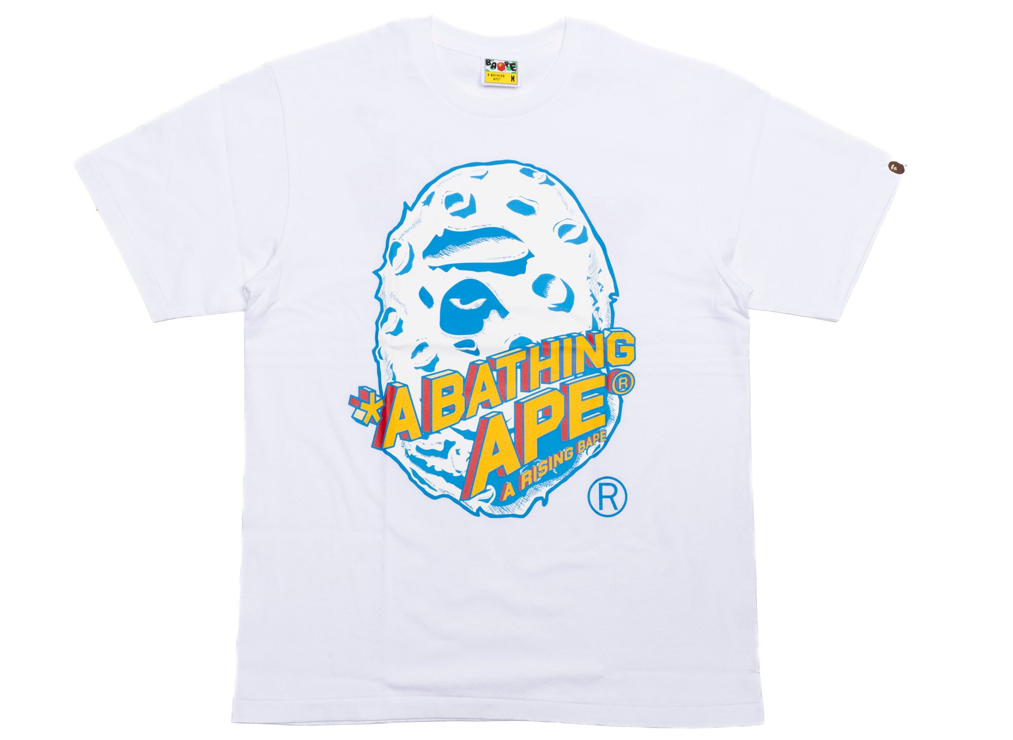 A Bathing Ape Moon Ape Head Tee in White xld – Oneness Boutique