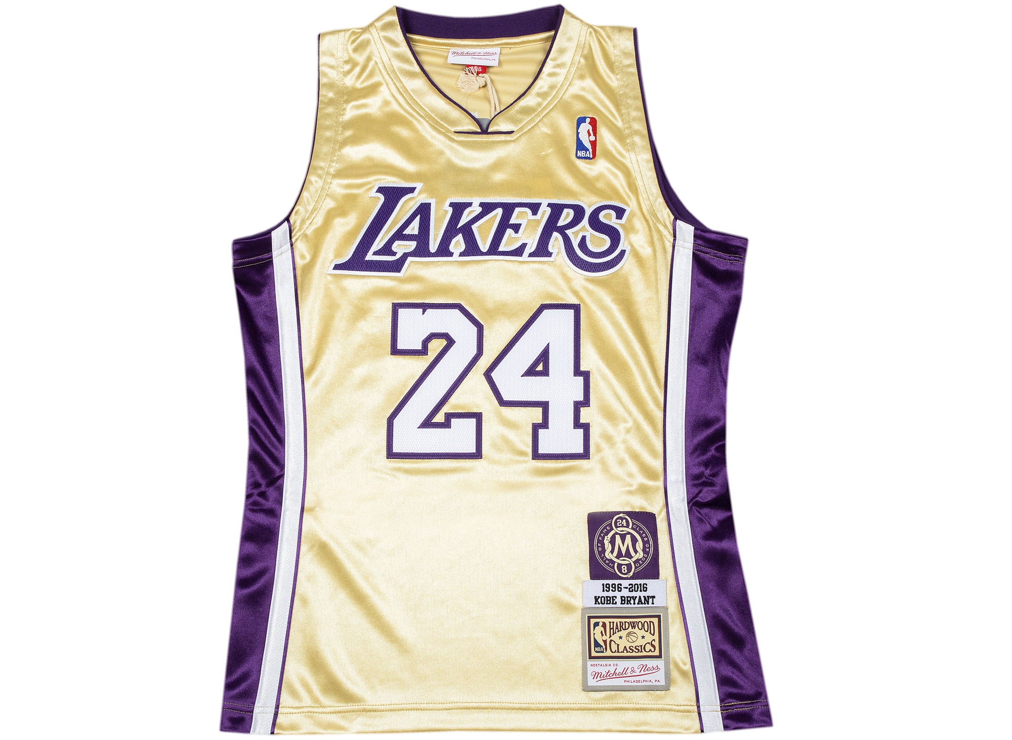 LOS ANGELES LAKERS KOBE BRYANT HALL OF FAME AUTHENTIC JERSEY  AJY4CP20022-LALPURP96KBR