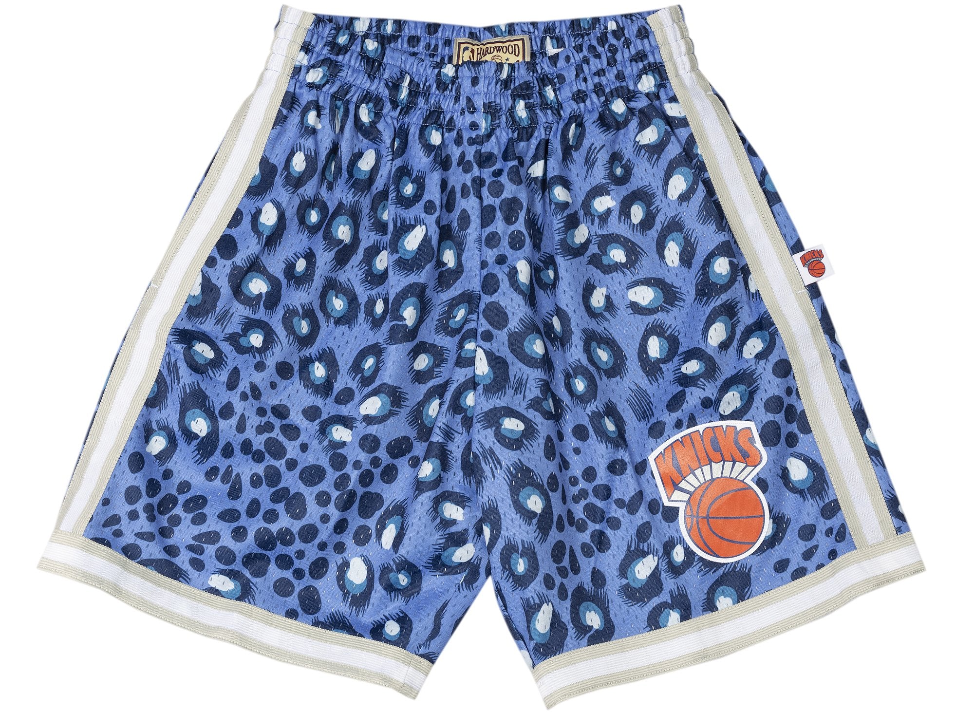 Men's Mitchell & Ness x Uninterrupted Blue/White New York Knicks Hardwood Classics Swingman Shorts