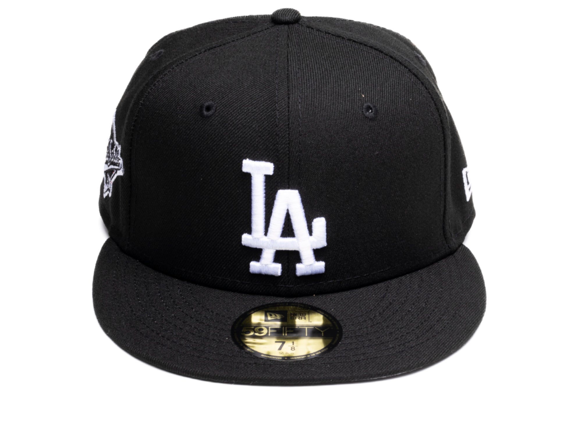 Shop New Era LA Dodgers World Series Side Patch Fitted Hat 60291295-ERA  black