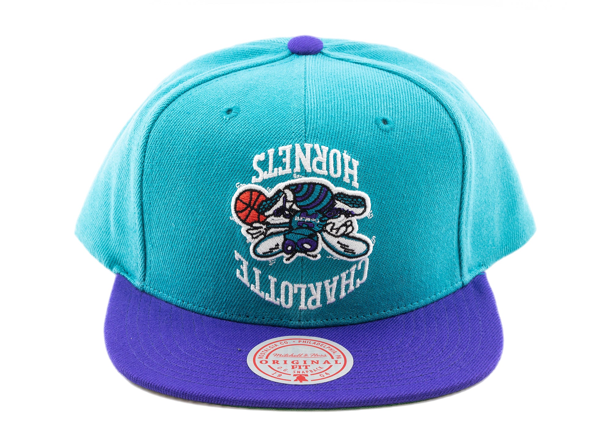 Charlotte Hornets Mitchell & Ness x Lids Team Era Pinwheel Stripe Snapback  Hat - Purple