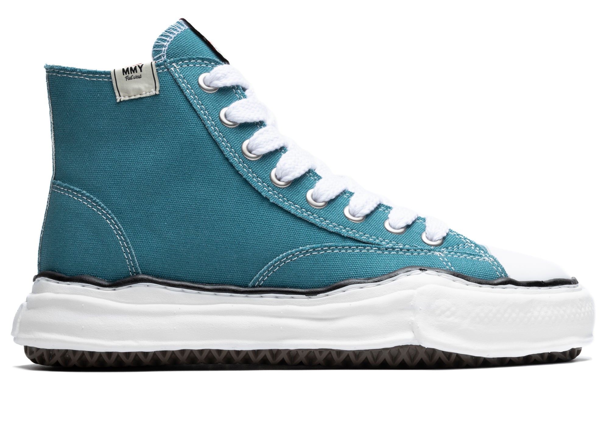 Maison Mihara Yasuhiro High Top Lace Up Sneaker in Blue