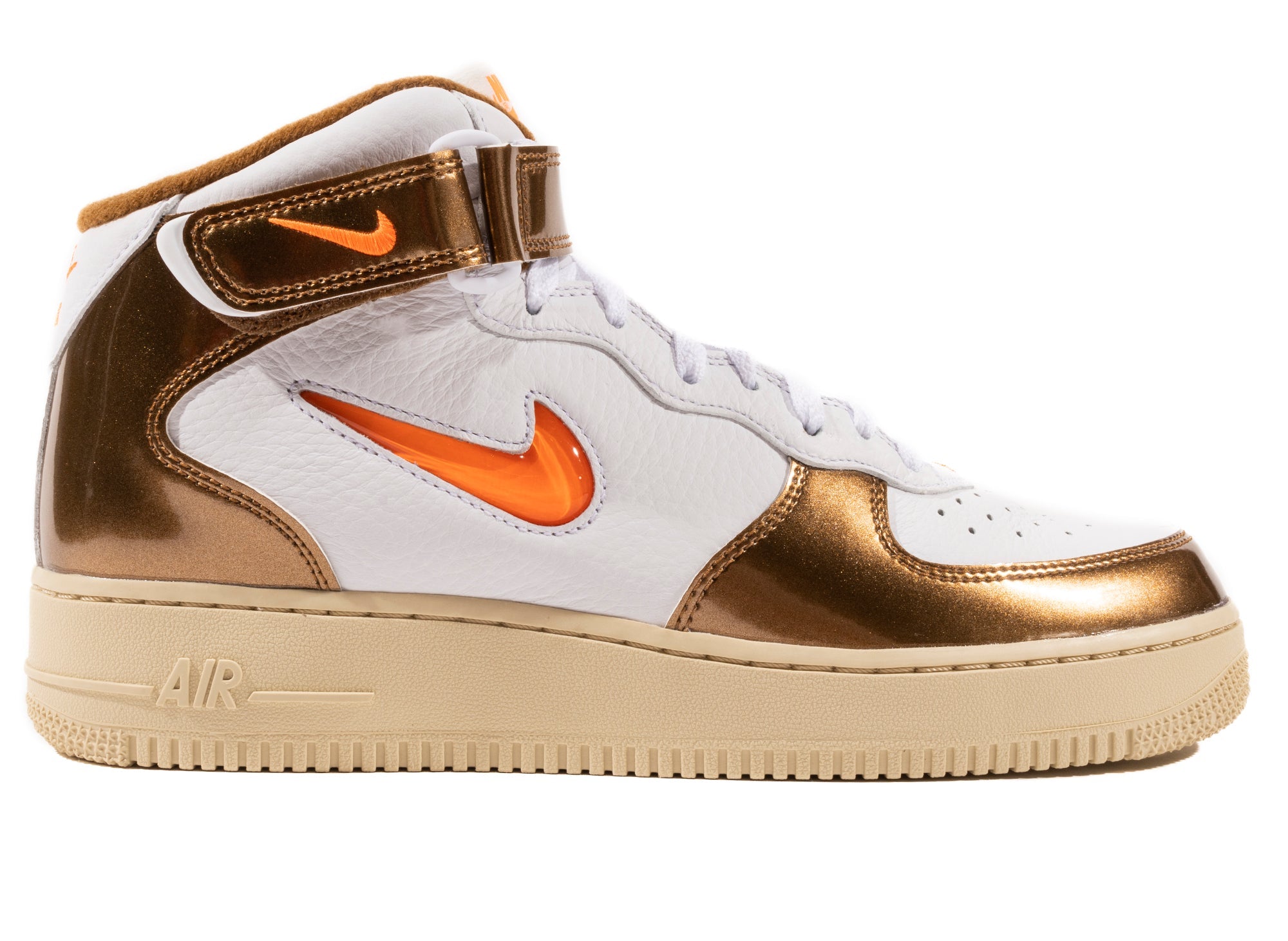 Nike Air Force 1 Mid QS (White/Total Orange/Ale Brown/Beach) – Concepts