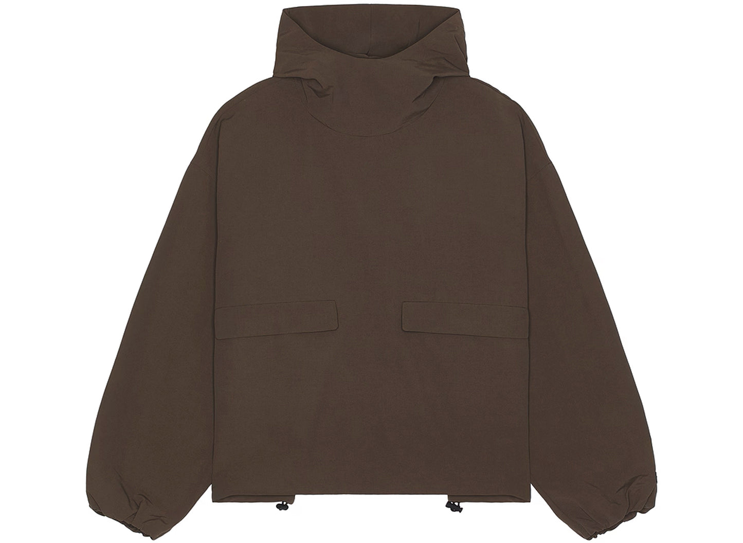 Fear of God Essentials Military Nylon Hooded Anorak in Brown xld