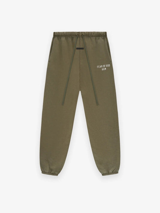 Fear of God Essentials Heavy Fleece Sweatpants in Military