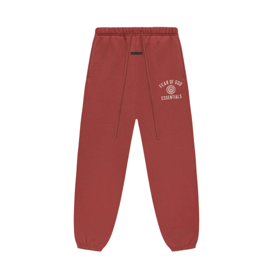 Fear of God Essentials Fleece Sweatpants in Crimson xld