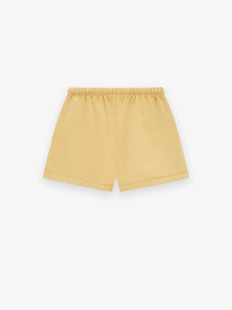 Fear of God Essentials Heavy Fleece Soccer Shorts in Amber