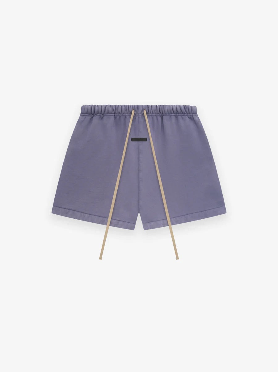 Fear of God Essentials Heavy Fleece Soccer Shorts in Lavender