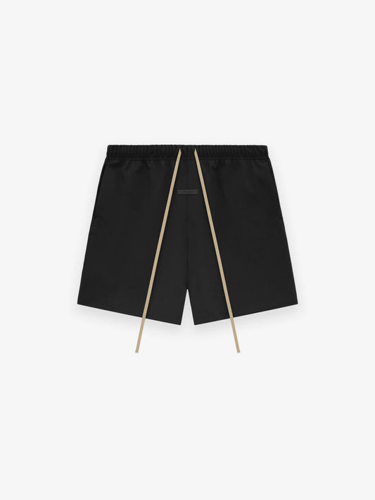 Fear of God Essentials Bonded Nylon Soccer Shorts in Black xld