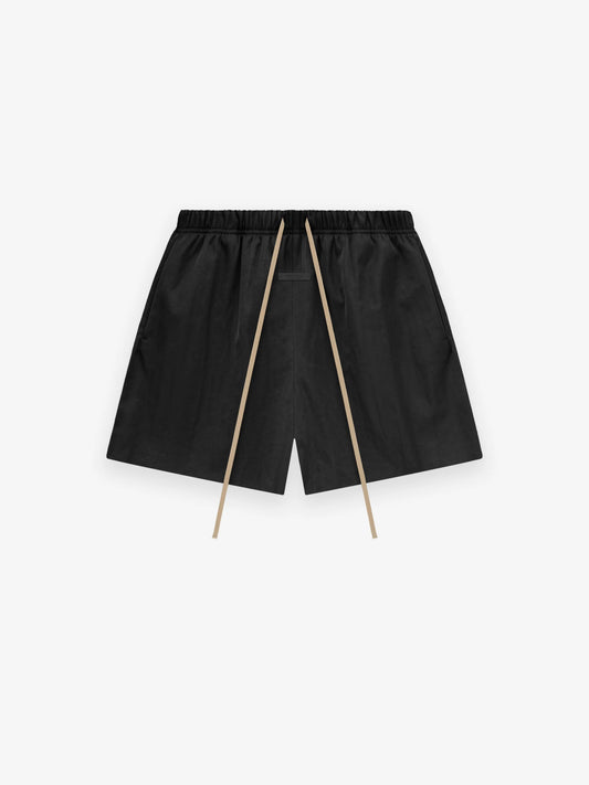 Fear of God Essentials Textured Nylon Soccer Shorts in Black xld