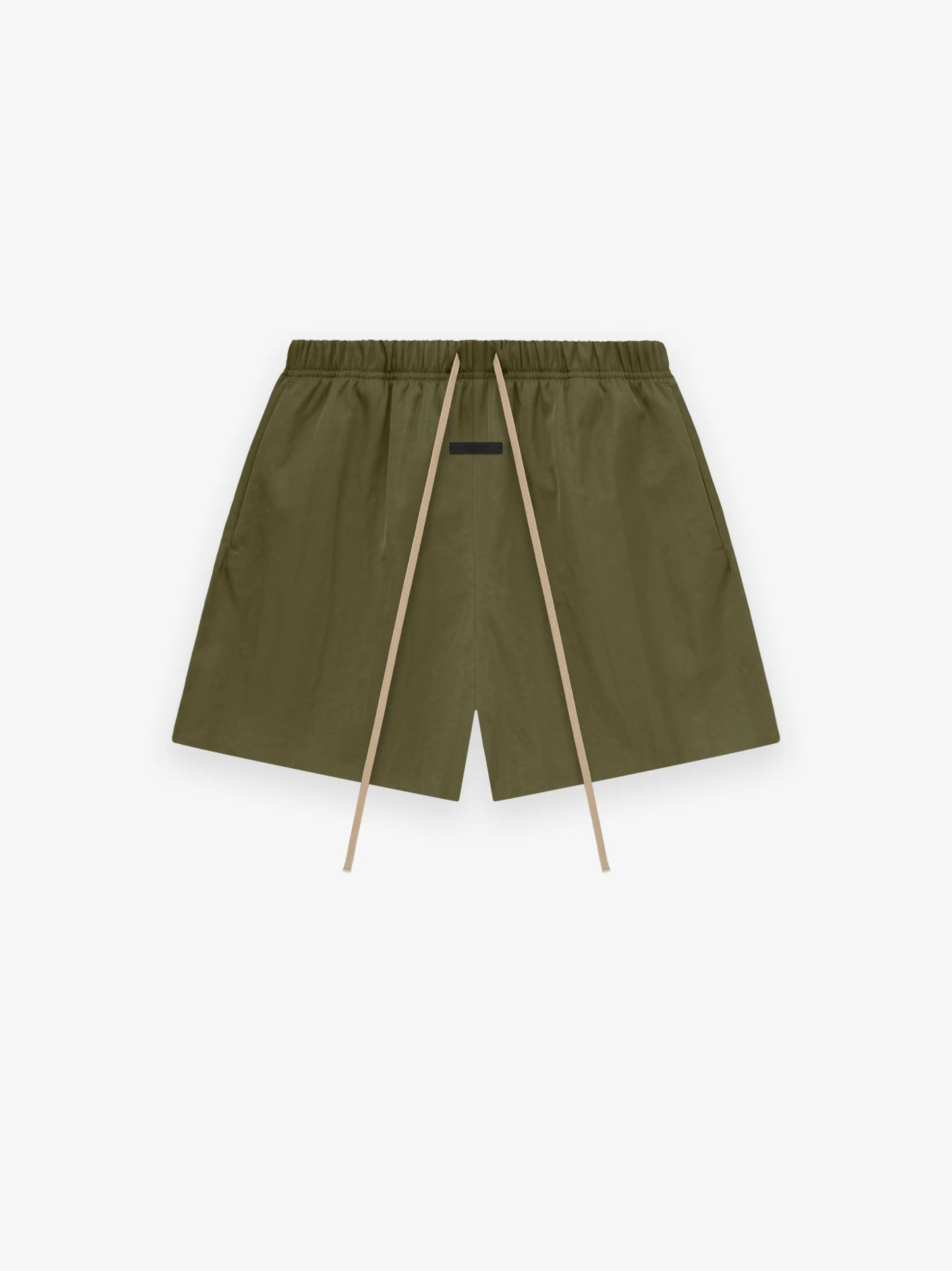 Fear of God Essentials Textured Nylon Soccer Shorts in Military