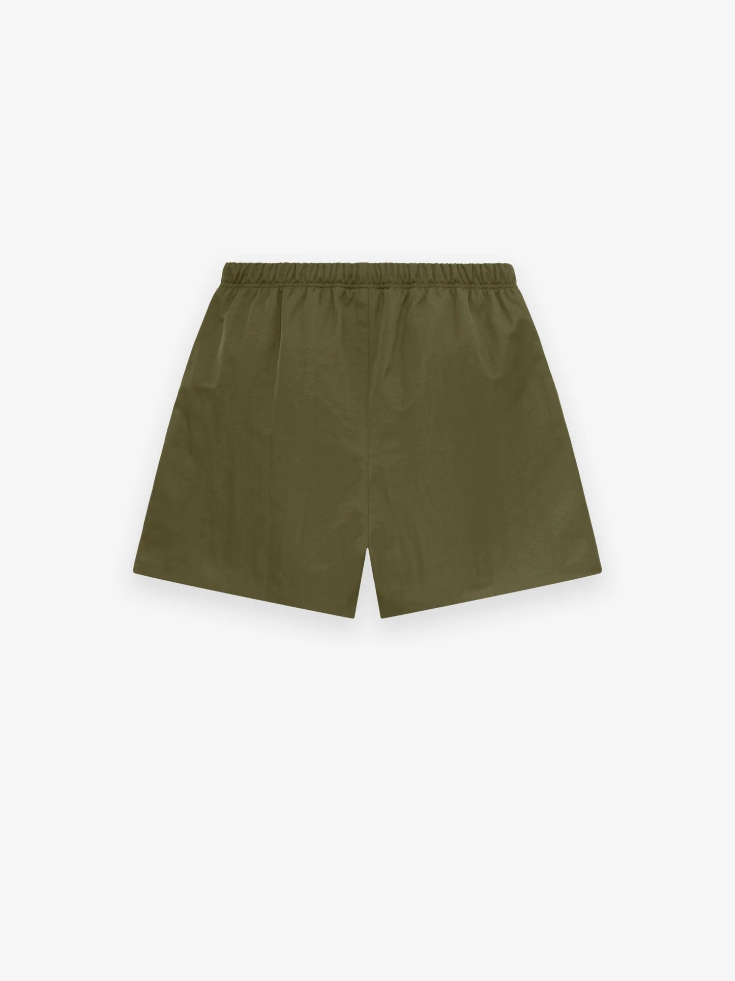 Fear of God Essentials Textured Nylon Soccer Shorts in Military