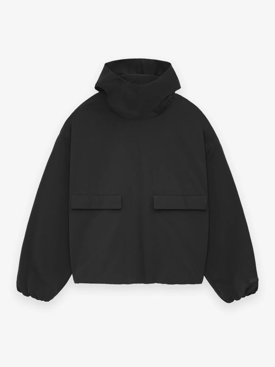 Fear of God Essentials Military Nylon Hooded Anorak in Black