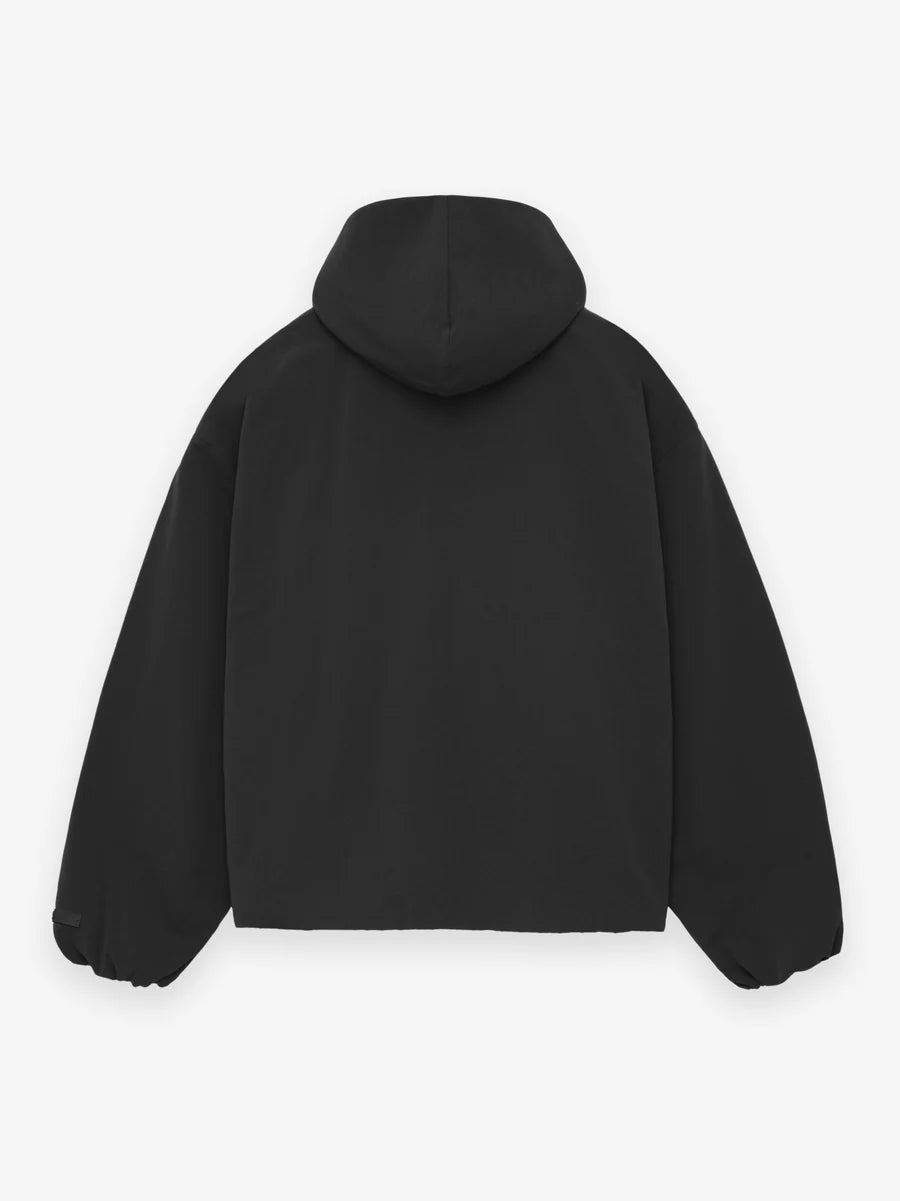 Fear of God Essentials Military Nylon Hooded Anorak in Black