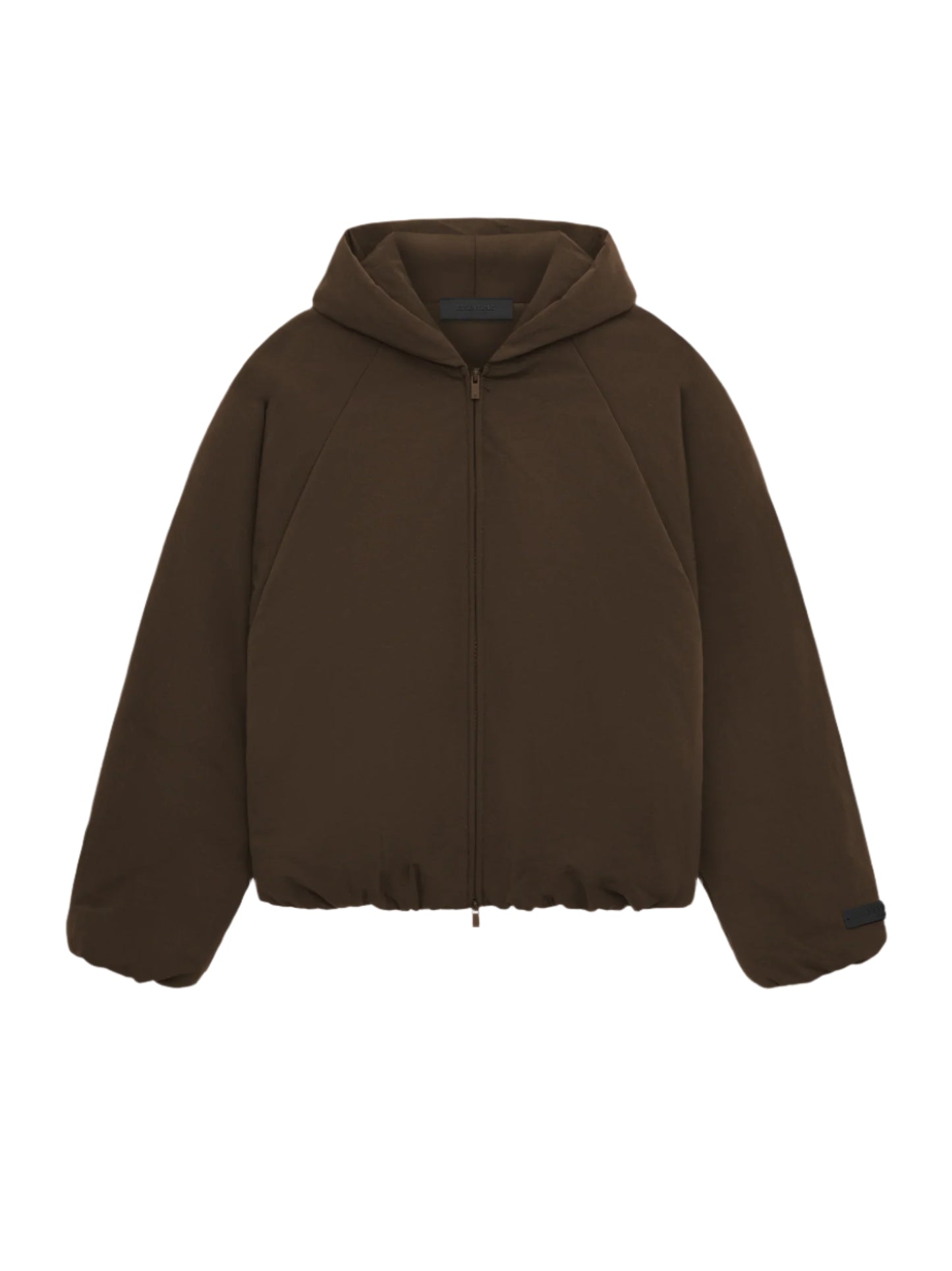 Fear of God Essentials Military Nylon Hooded Bomber in Brown xld