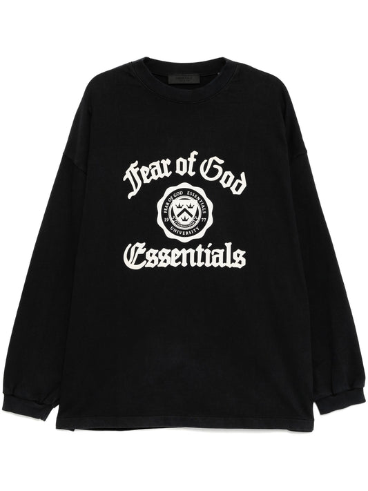 Fear of God Essentials Heavy L/S Tee in Black xld