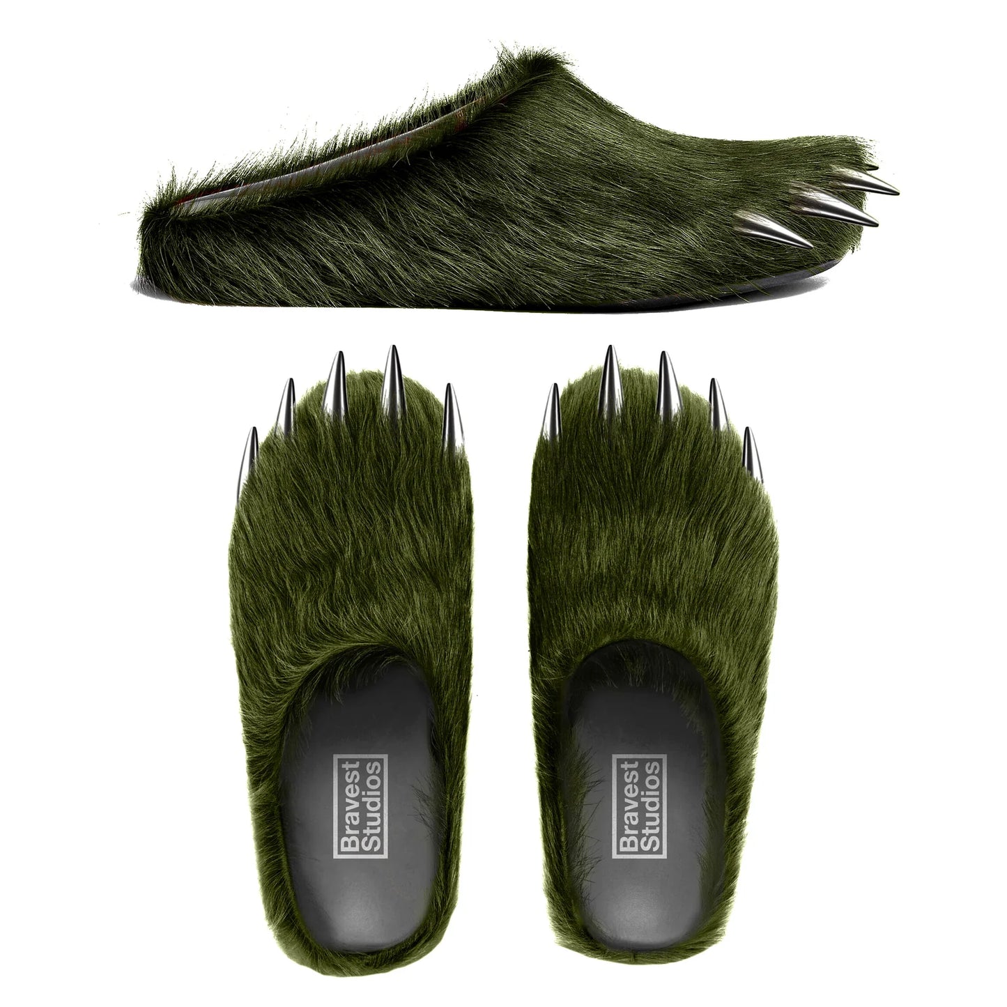 Bravest Studios Bear Claw Mule Sandal in Green xld