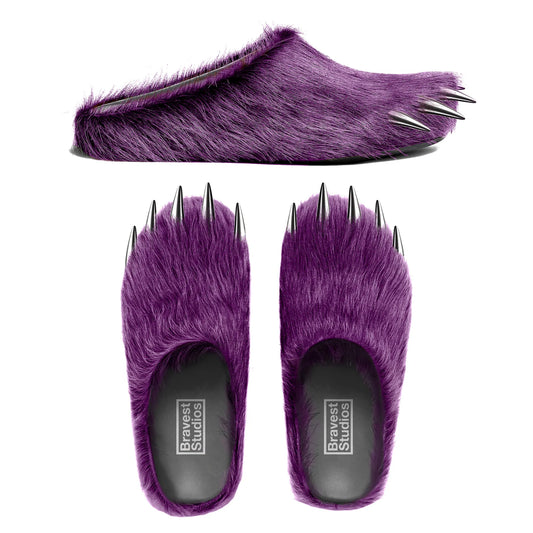 Bravest Studios Bear Claw Mule Sandal in Purple xld