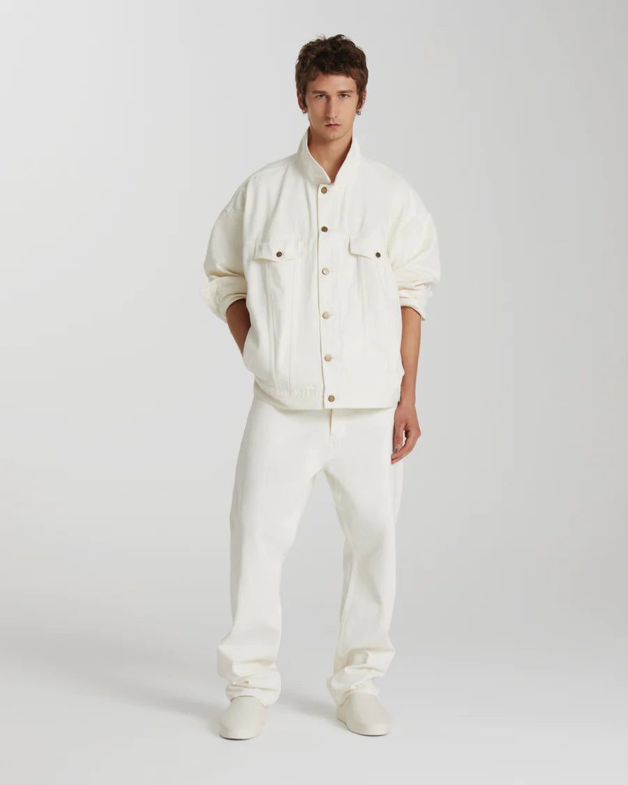 Fear of God Essentials Relaxed 5 Pocket Jeans in Cloud Dancer xld