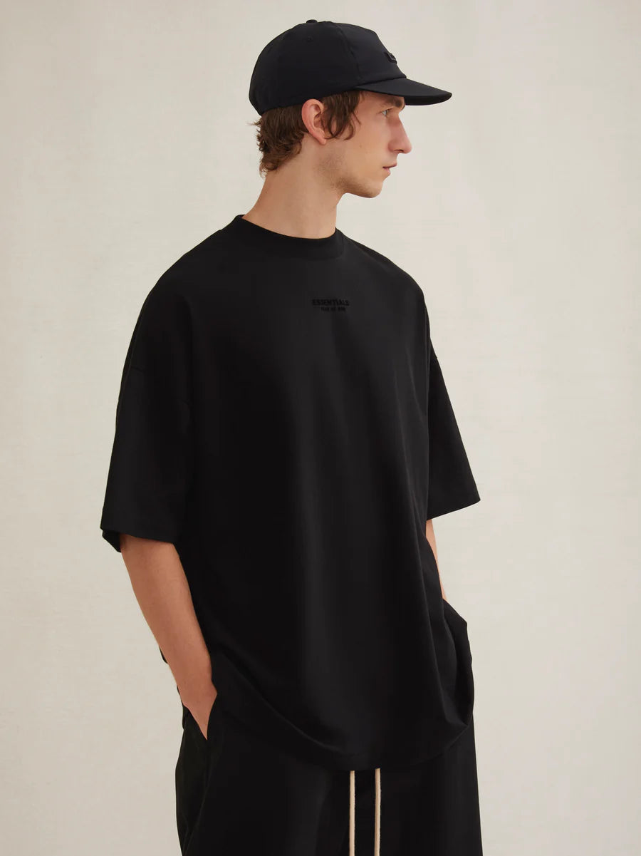 Fear of God Essentials Tee in Jet Black xld