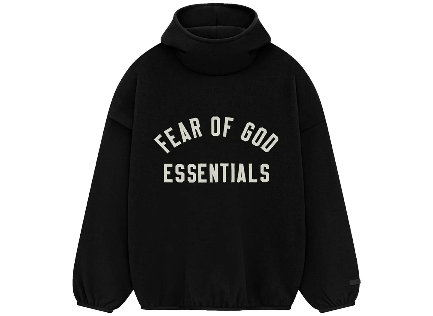 Fear of God Essentials Brushed Hoodie in Black xld