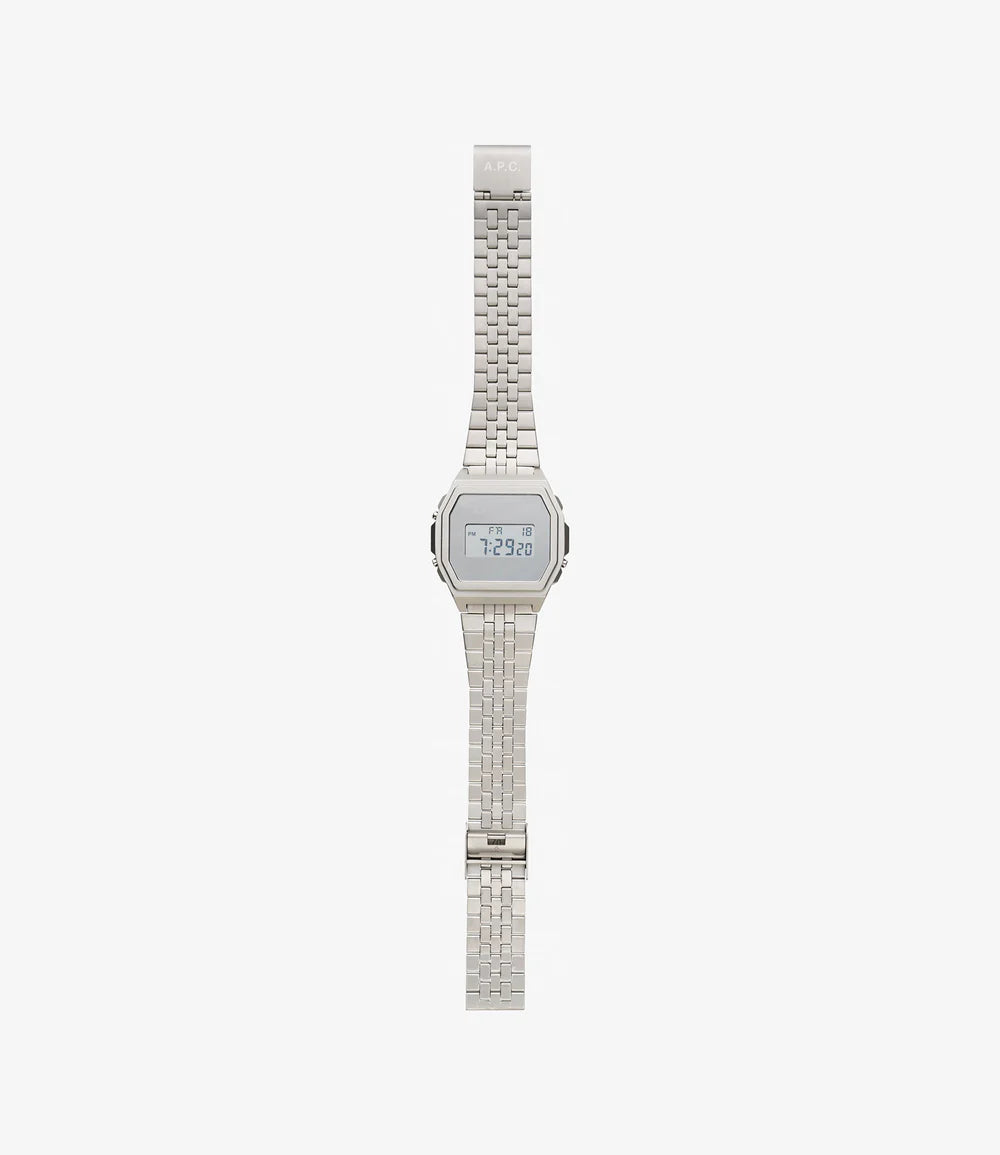 Casio x A.P.C. A1000 Watch in Silver xld