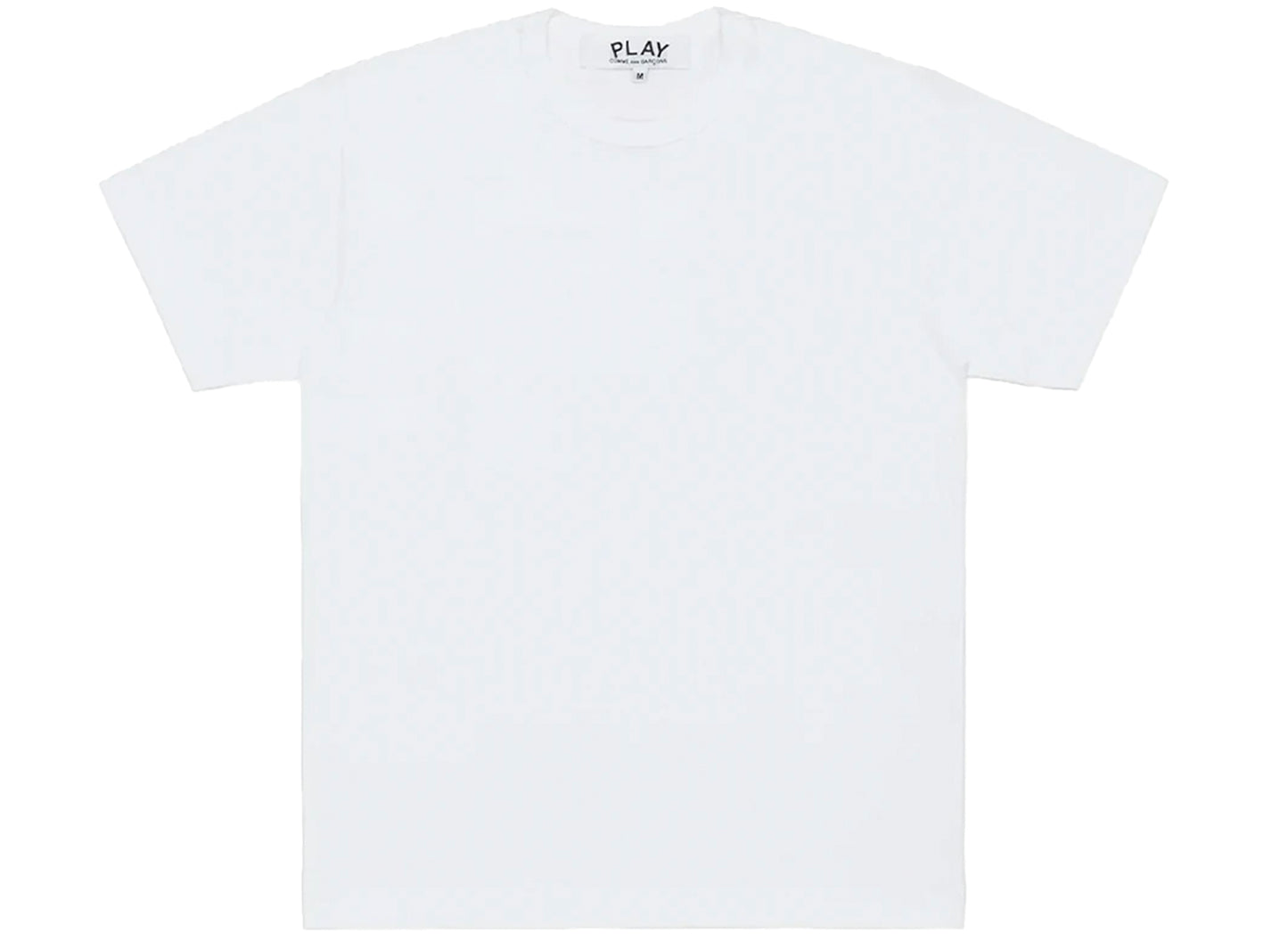 Comme des Garçons Play Black Emblem Back Logo T-Shirt in White