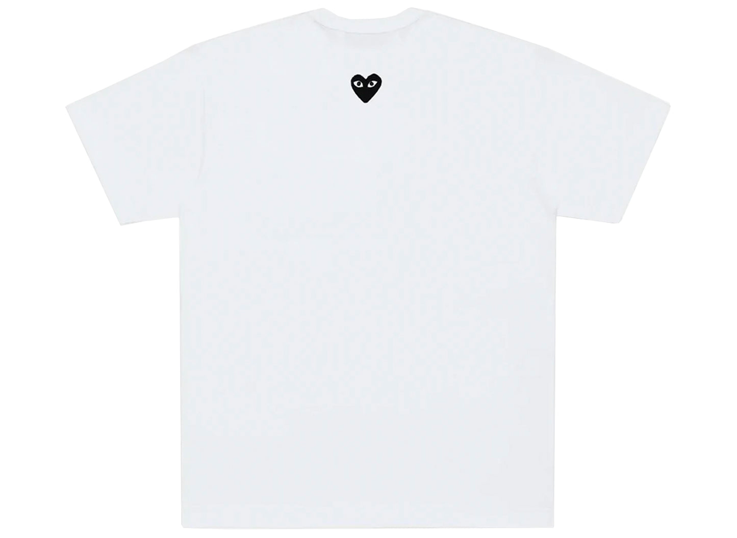 Comme des Garçons Play Black Emblem Back Logo T-Shirt in White