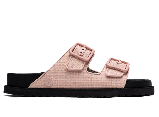 Birkenstock Arizona Raffia Luxe 1774 in Chintz Rose