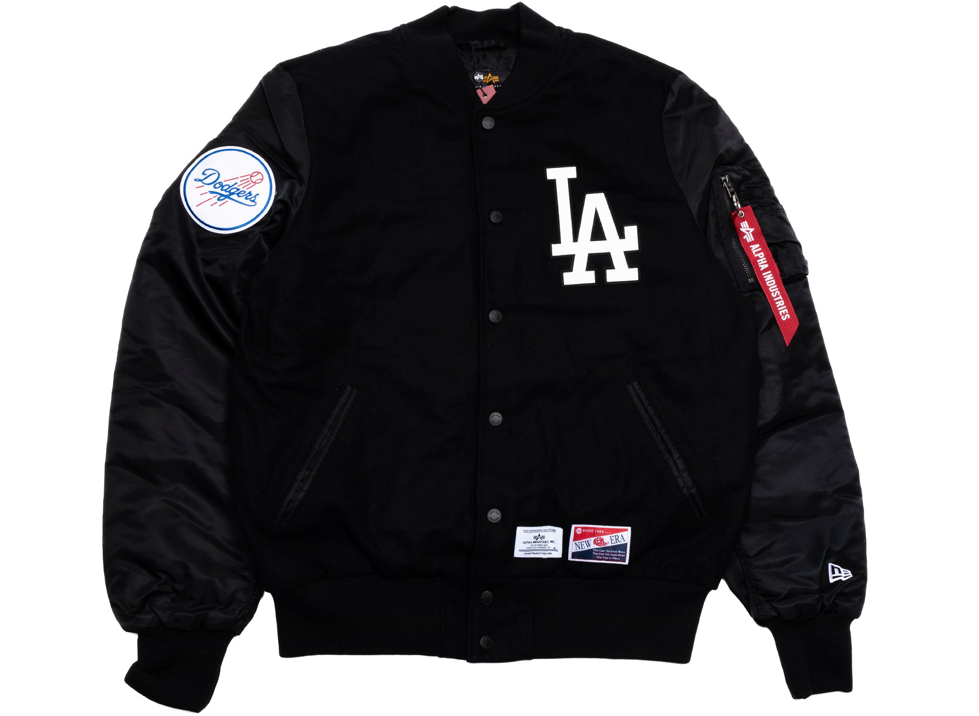 New Era Alpha Industries Los Angeles Dodgers MA1 Jacket F3 in Black ...