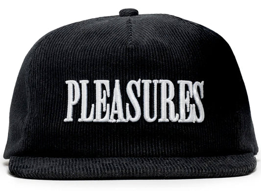 Pleasures Onyx Corduroy Snapback in Onyx