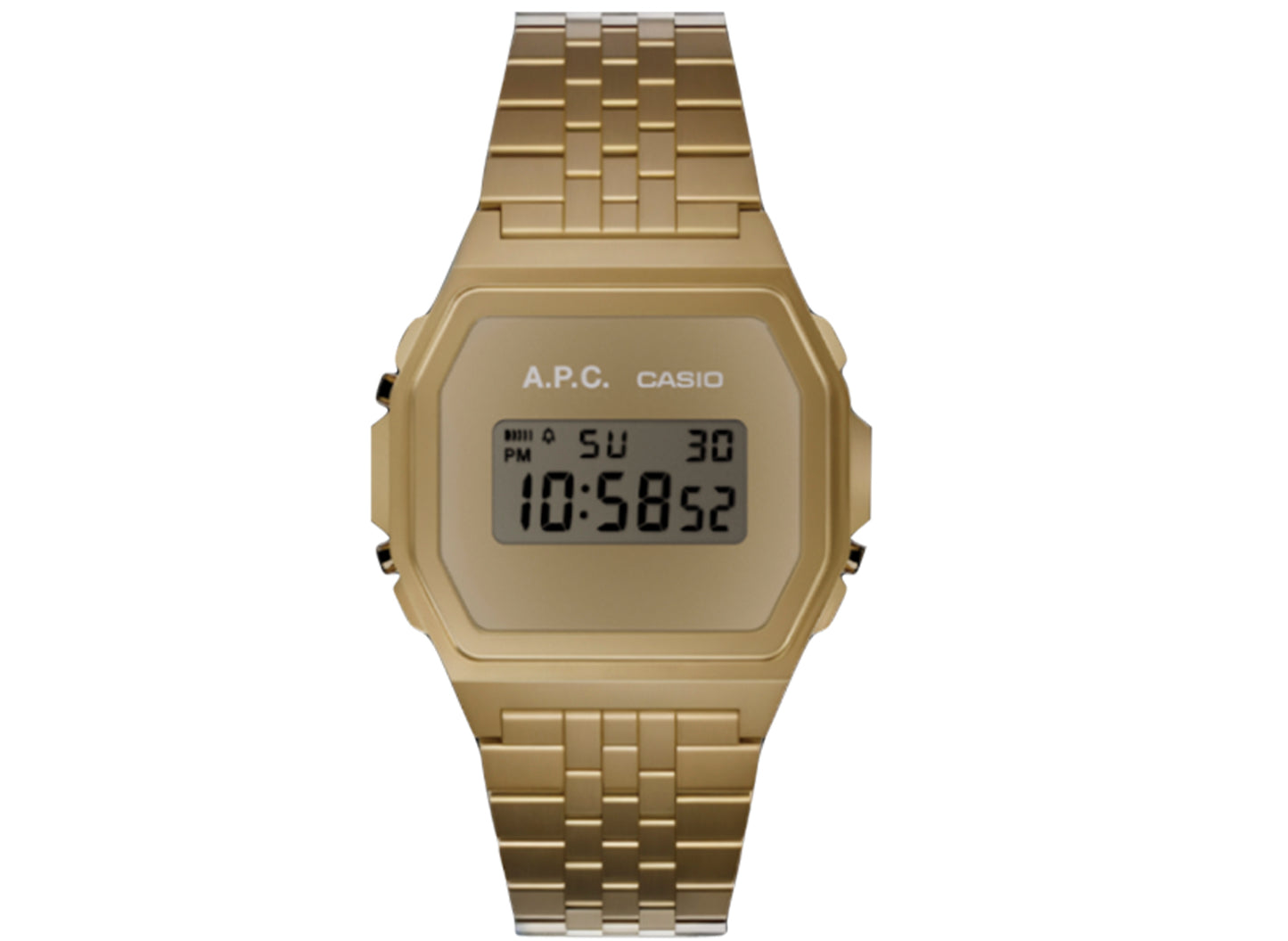 Casio x A.P.C. A1000 Watch in Gold xld