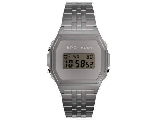 Casio x A.P.C. A1000 Watch in Silver xld