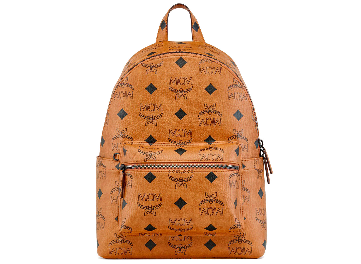 Mcm Men's Stark Maxi Monogram Medium Backpack - Cognac