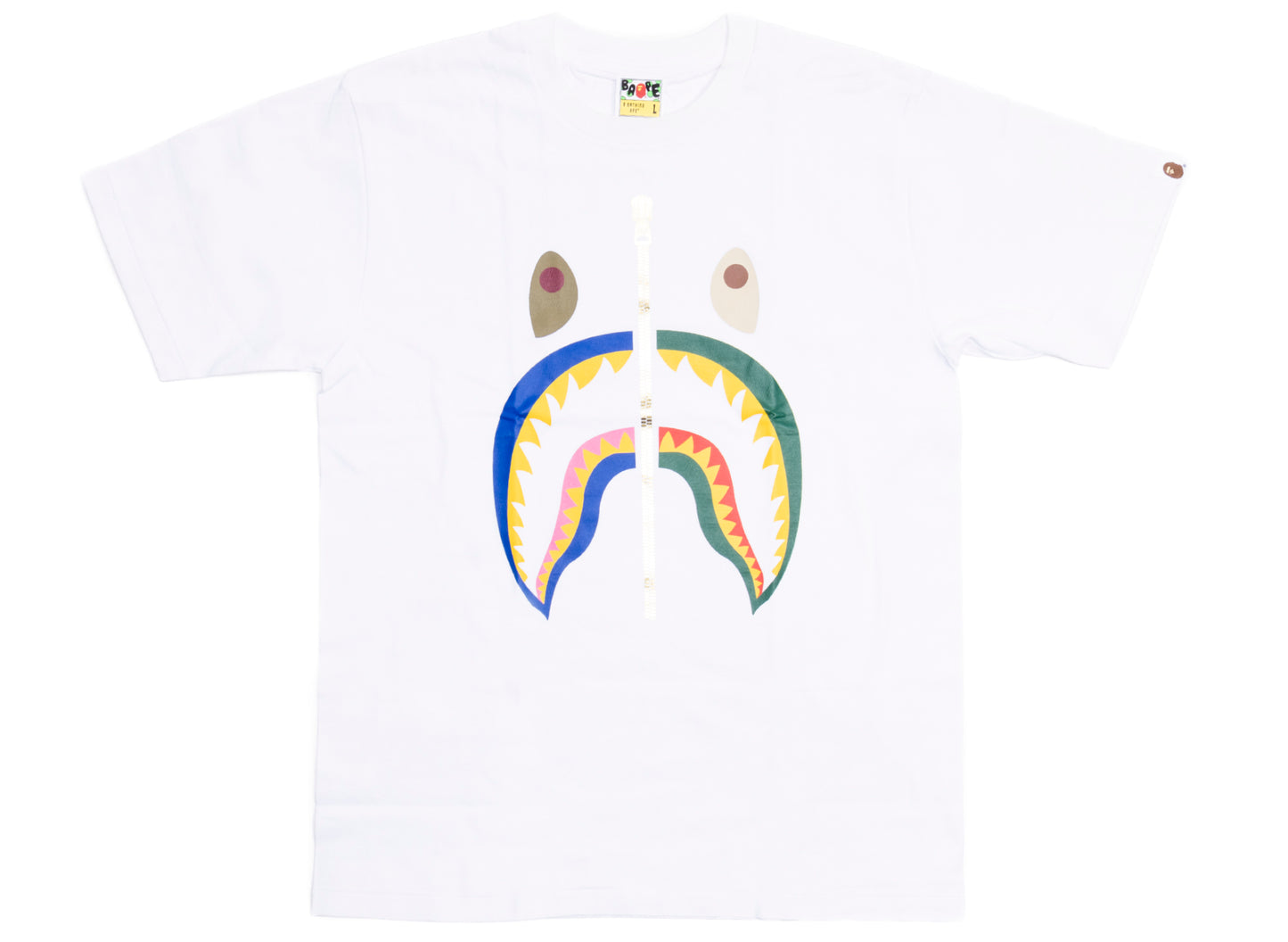 A Bathing Ape Bape Zipper S S Tee in White Oneness Boutique