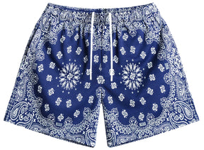 Bravest Studios Royal Blue Paisley Shorts – Oneness Boutique