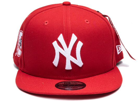 New Era Alpha Industries New York Yankees Snapback Hat in Scarlet Red