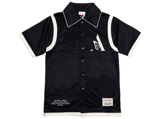 Mitchell & Ness x Waraire Full Snap Shooting Shirt in Black