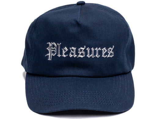 Pleasures Chrome Snapback Hat in Navy