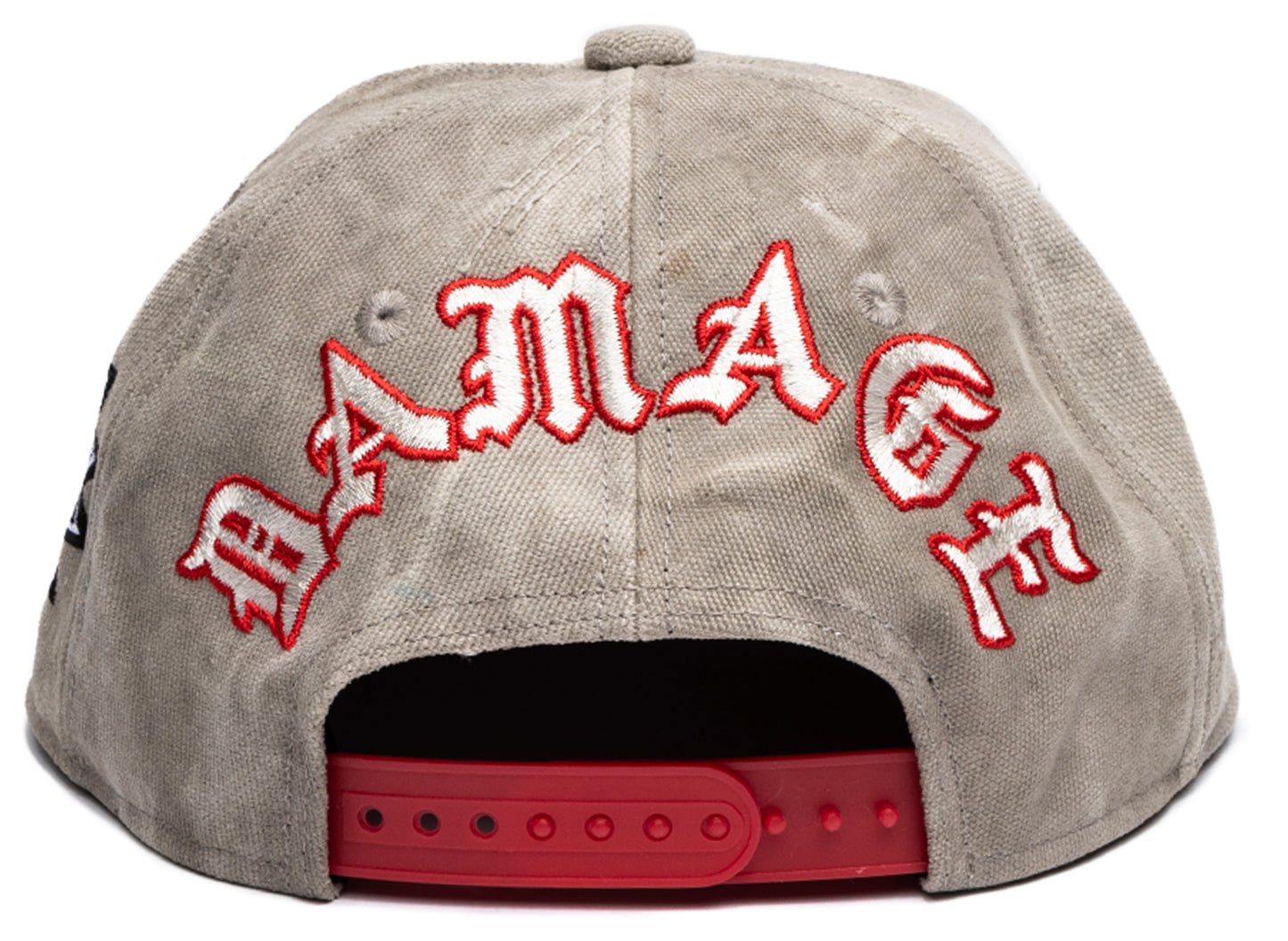 Readymade Damage Snapback Cap in White