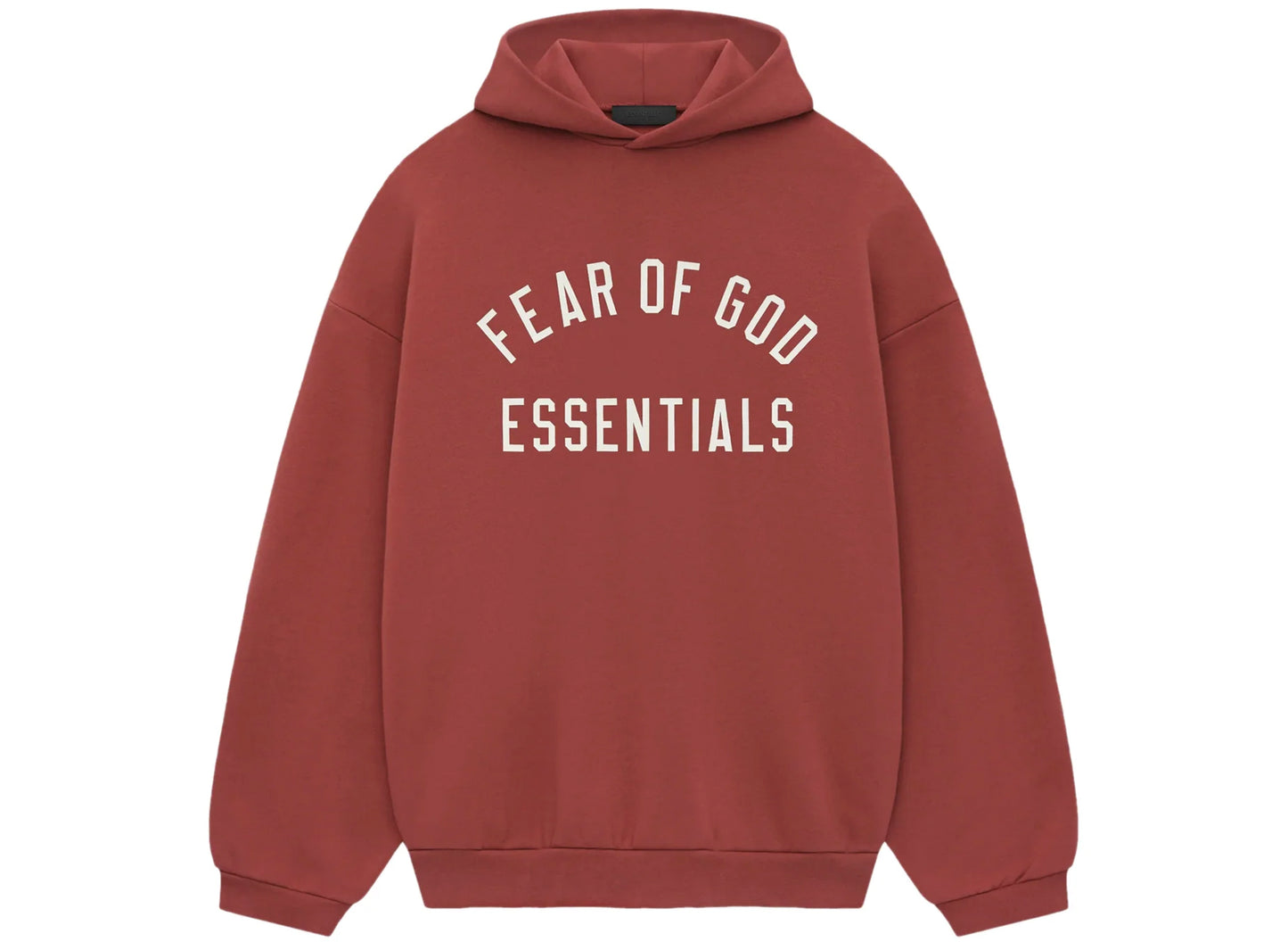 Fear of God Essentials Fleece Hoodie in Crimson xld