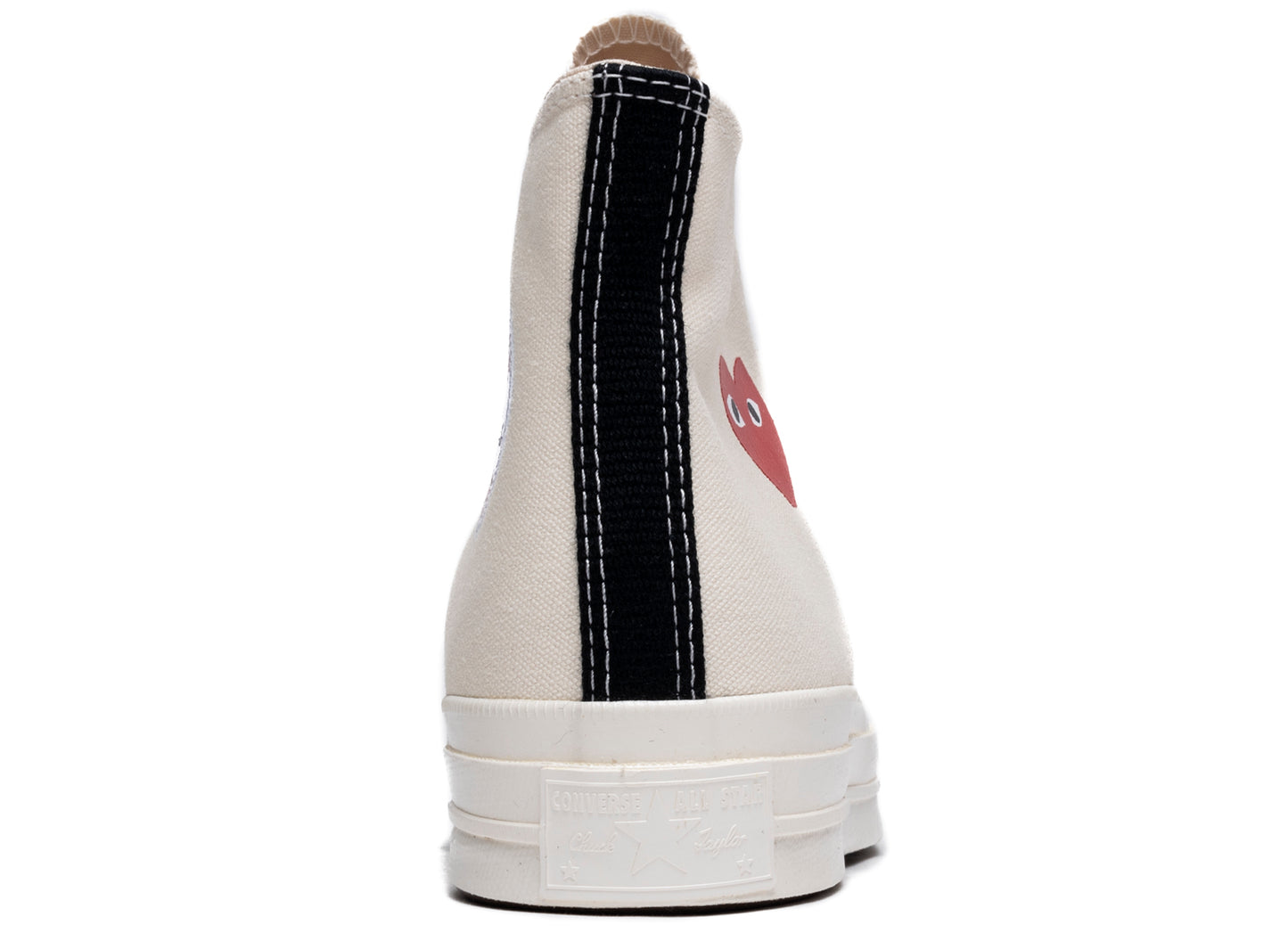 Converse Comme des Garçons Play Heart Chuck 70 Hi in Cream