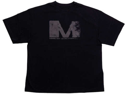 Maison Margiela MM6 M Logo T-Shirt in Black xld