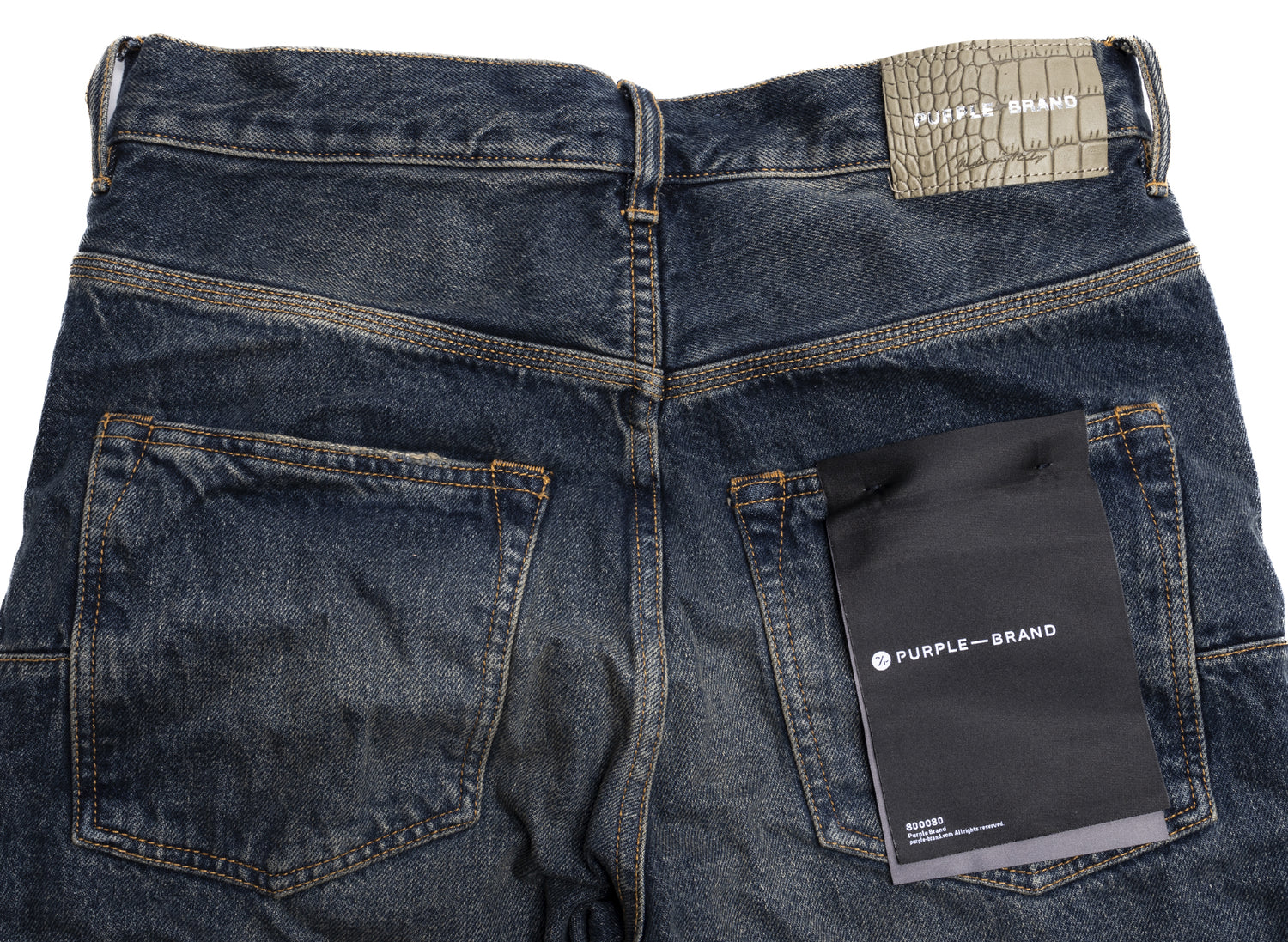 Indigo blue cotton blend denim jeans - PURPLE BRAND - Mariodannashop