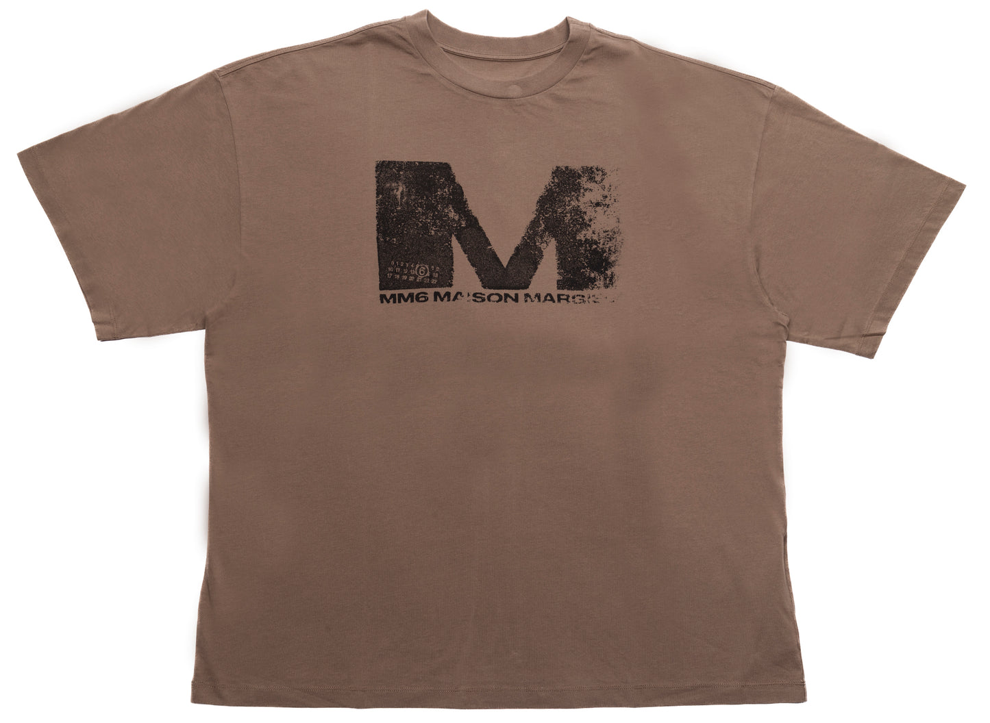 Maison Margiela MM6 M Logo T-Shirt in Brown xld