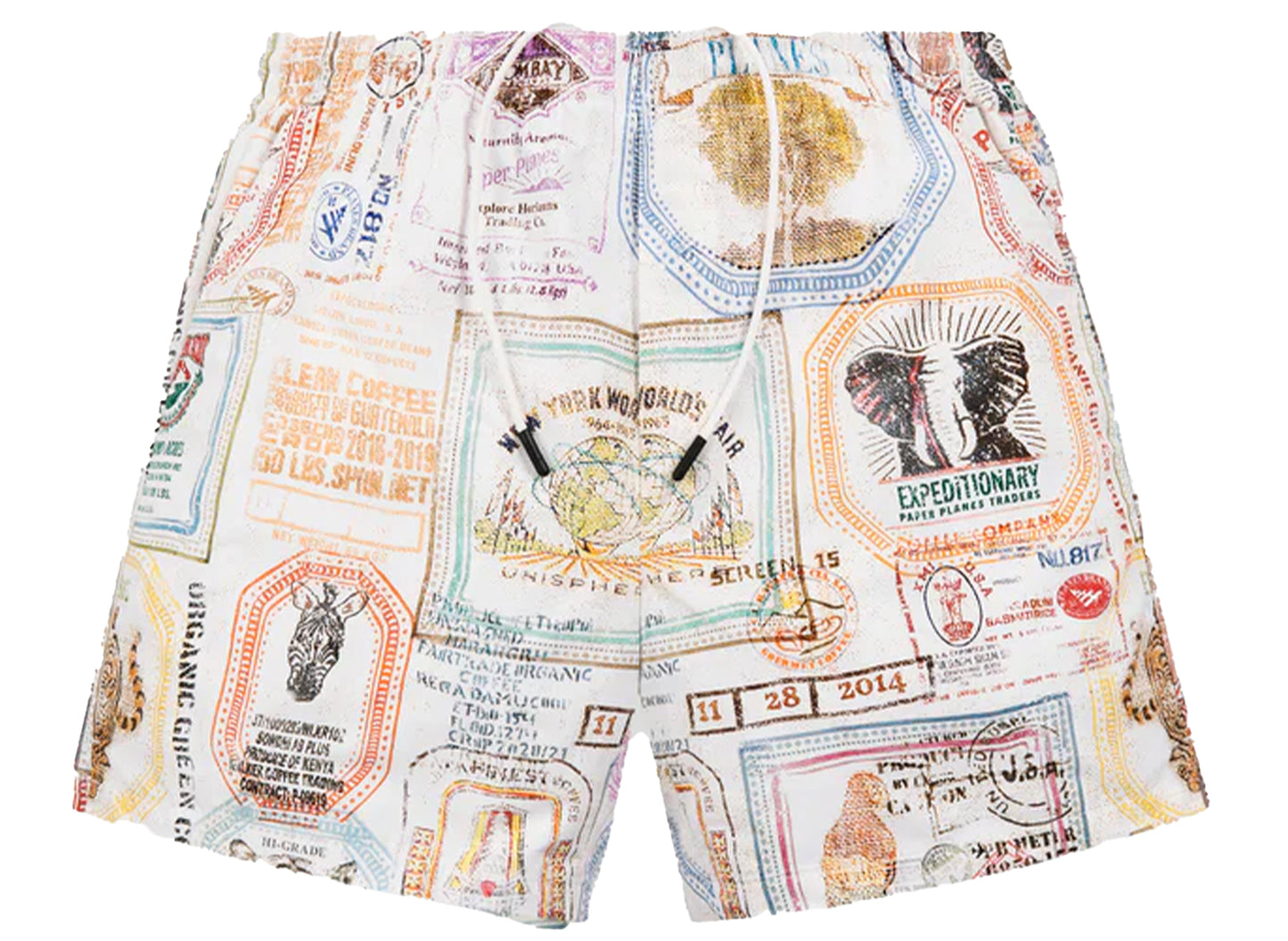 Paper Planes Sack Stamps Printed Swim Trunks